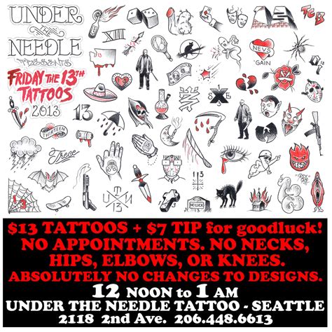 13 Dollar Tattoos On Friday The 13th Seattle Doll Hdr