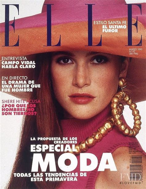 Cover Of Elle Spain With Angie Everhart March 1990 Id13337