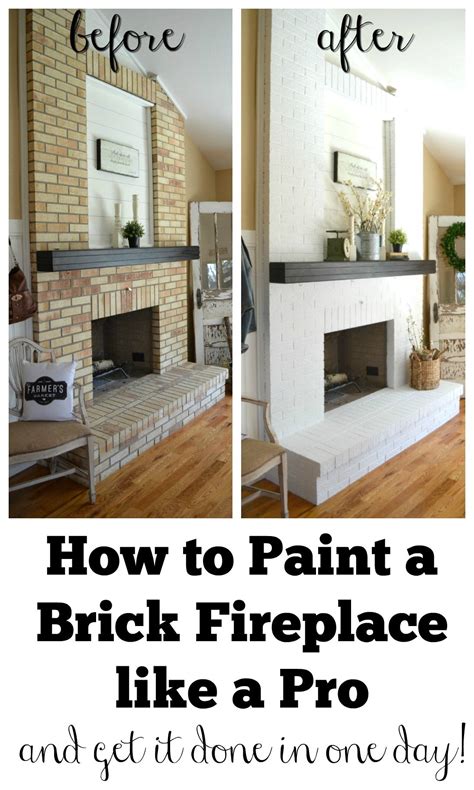 Painting A How To Paint A Brick Fireplace Paint Colors