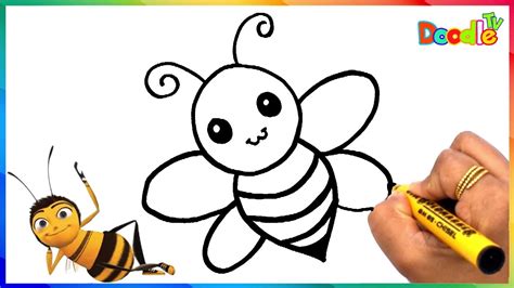 Glitter Cute Honey Bee Drawing Step By Step Easy Glitter Bumble Bee