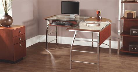 Office Depot L Shaped Glass Computer Desk As Low As 94