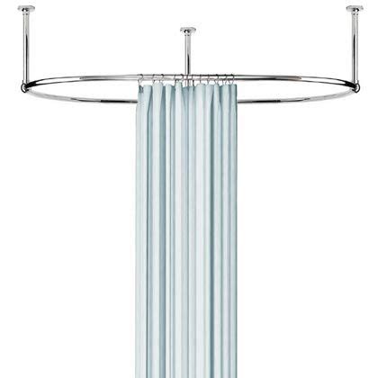 A shower curtain will also add personality and style. Oval Shower Rod - O36x60 in 2020 | Shower curtain rods ...