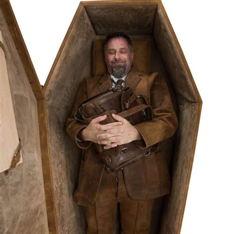 This leather coffin is your coffee table until it's time ...