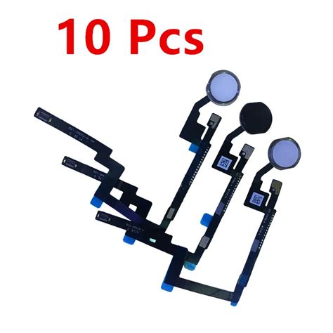 10 Pcs Home Button Key Flex Cable Assembly Tablet Replacement Parts For