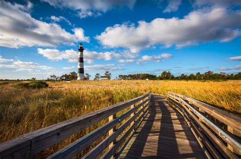 Bodie Island Lighthouse Outer Banks North Carolina Scenic Landscape