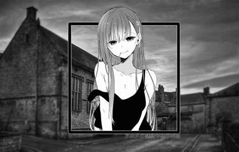 Wallpaper Sadness Girl House Anime Black And White