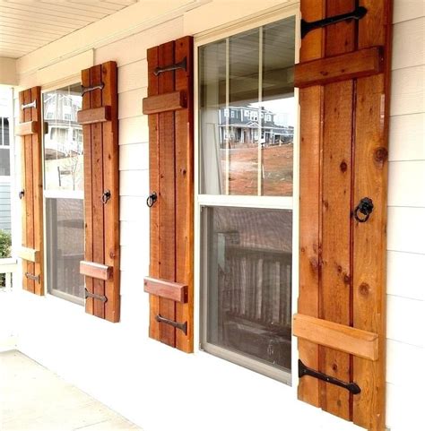 Each of the shutters will be composed of two pieces that are horizontal and three that are vertical. batten board shutters board and batten exterior shutters ...
