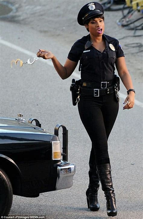 policewoman jennifer hudson carrying handcuffs funny dress women most beautiful black women