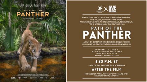 florida state parks foundation and live wildly to present screening of carlton ward s ‘path of