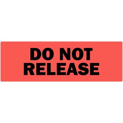 Hipaa Labels Do Not Release Labels Free Shipping
