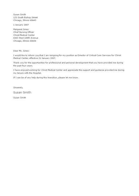Sample Medical Resignation Letter How To Write A Medical Resignation