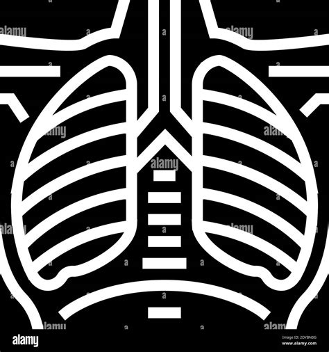 Lungs X Ray Glyph Icon Vector Illustration Stock Vector Image And Art Alamy