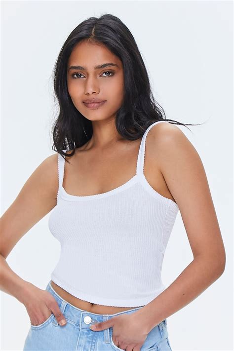 ribbed scoop neck cami