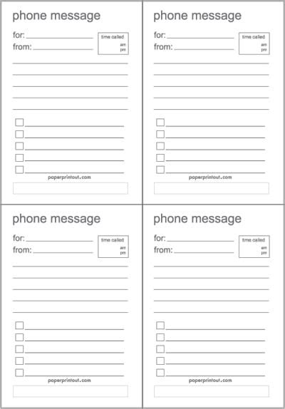 10 Telephone Message Templates Word Excel Pdf Formats