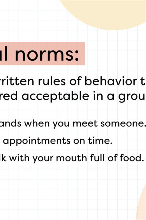 Social Norm Examples Yourdictionary