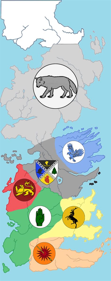 What Are The 7 Kingdoms In Game Of Thrones Map Freeware Base