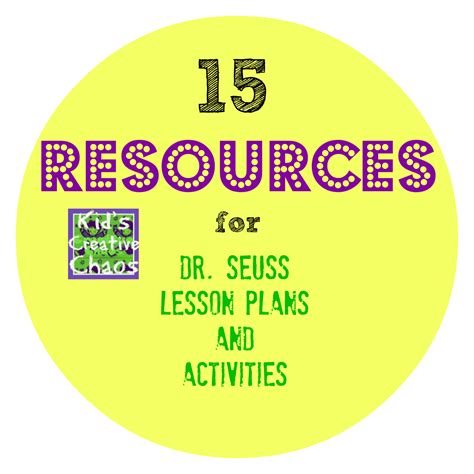15 Resources For Dr Seuss Lesson Plans Elementary School And