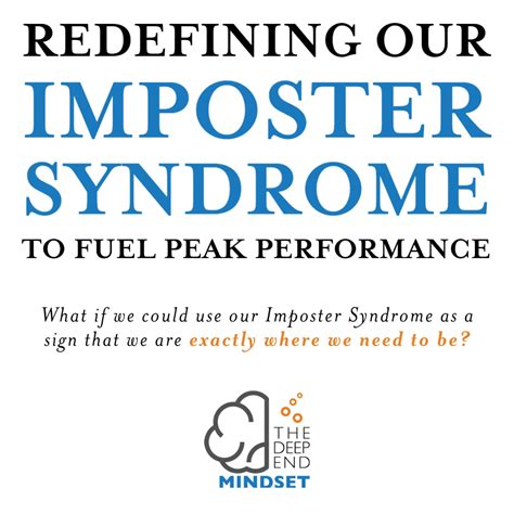 redefining the relationship to our imposter syndrome in pursuit of peak performance