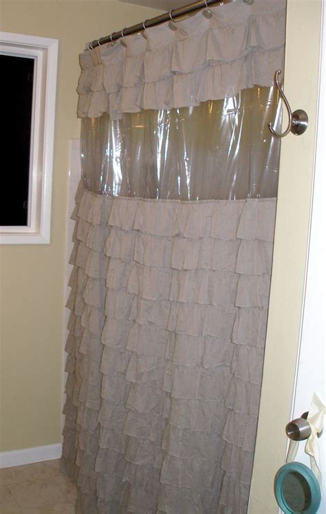 She realised the bathroom essential was already waterproof, so she picked. DIY Clear View Shower Curtain | Curtains, Tall shower ...