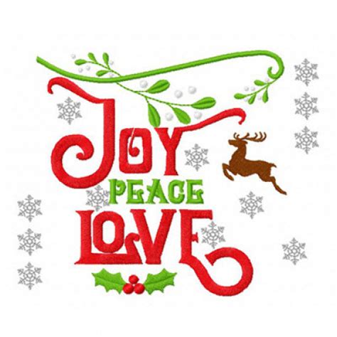 Joy Peace Love Christmas Wordart