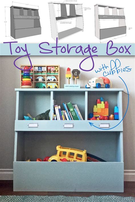 Diy reused all of the materials from the old shelving units and bought some extra 2 x 4's to make a 3rd shelving unit. Toy Storage Box with Cubbies: Keep your home organized and ...