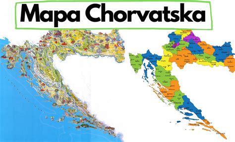Mapa Chorvatska Online Pobřeží Podrobná Letoviska