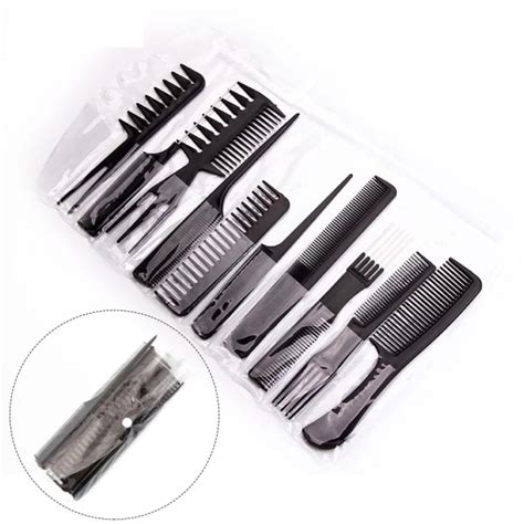 10 Pcs Professional Hair Styling Comb Set For Hairdressing Comb Kit