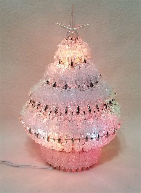 Lighted Bead And Safety Pin Christmas Tree With Silver Pins Etsy