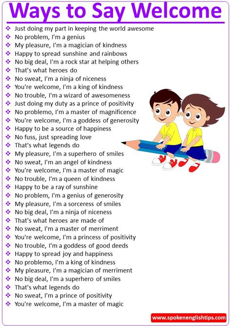 Creative Ways To Say Welcome Other Ways To Say Good Vocabulary Words Ways To Say Hello