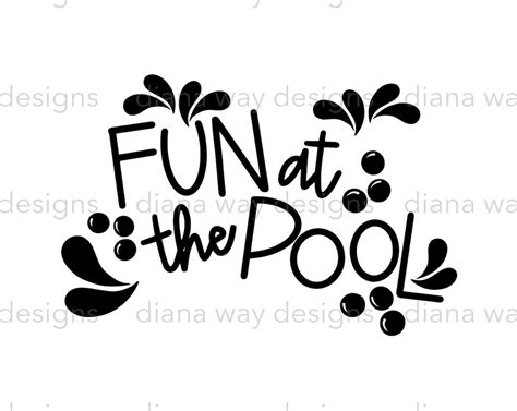 Fun At The Pool Instant Svgdxfpng Swimming Svg Sports Svg Summer Svg Pool Svg Cricut