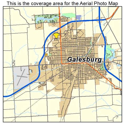 Aerial Photography Map Of Galesburg Il Illinois