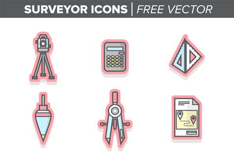 Surveyor Icons Free Vector 135394 Vector Art At Vecteezy