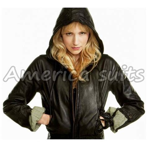 Beth Riesgraf Leverage Parker Black Leather Jacket Beth Riesgraf Jacket