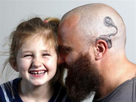 Dad Gets A Tattoo To Match His Daughters Cochlear Implant