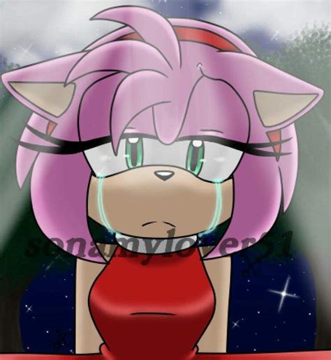 Amy Crying Sonic The Hedgehog Amino