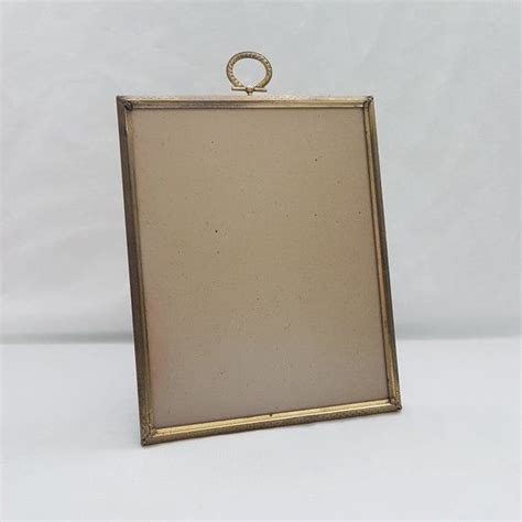 8 X 10 Rustic Gold Metal Picture Frame W Pocket Etsy Canada Metal