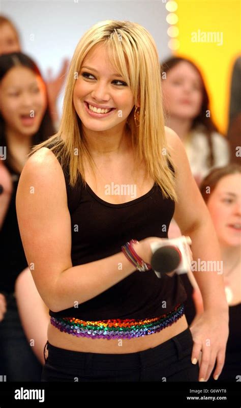 Hollywood Actress Hilary Duff During Her Appearance On Mtv Trl Uk At