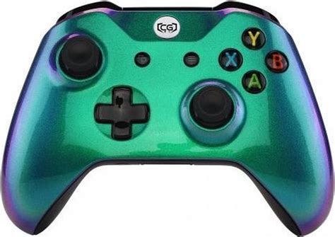 Clever Gaming Chameleon Groen Paars Custom Microsoft Xbox One S