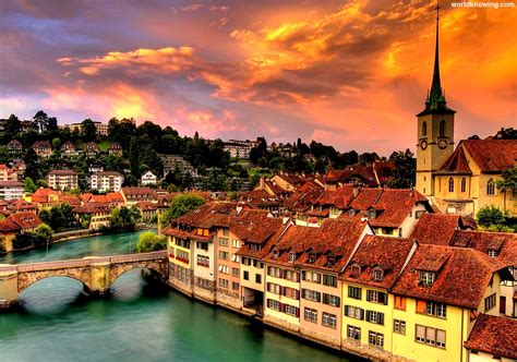 Feel free to submit links or write in english, german, french or italian. Sunset over Bern Switzerland Image - ID: 290808 - Image Abyss