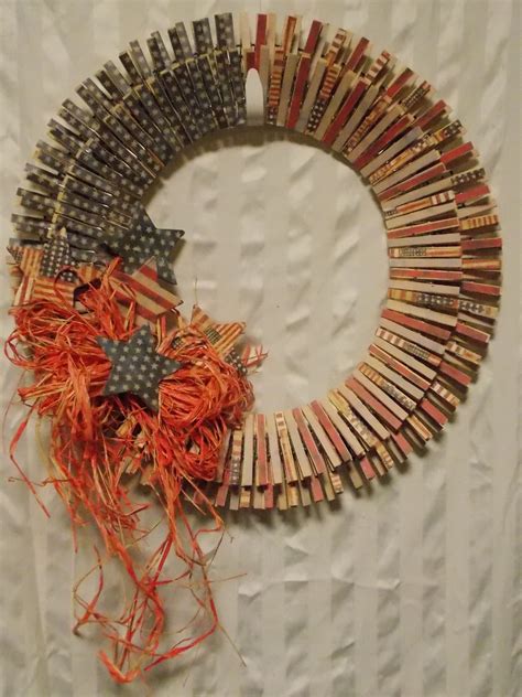 Clothes Pin Wreath~Stephanie Yarbrough | Clothes pin crafts, Clothes pin wreath, Clothes pins
