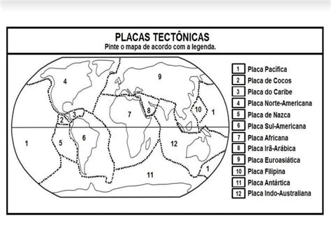 Placas Tectonicas Para Colorir Educa