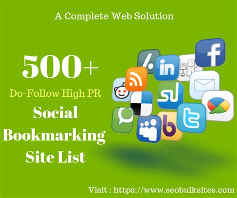 Do Follow Social Bookmarking Sites List Social Bookmarking