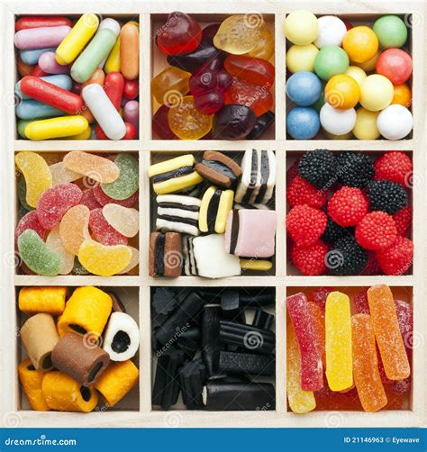 Assorted Sweets In A Square Box Stock Image Image Of Sugar Food