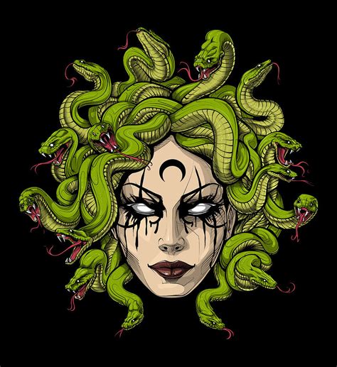 Goddess Medusa Digital Art By Nikolay Todorov Pixels