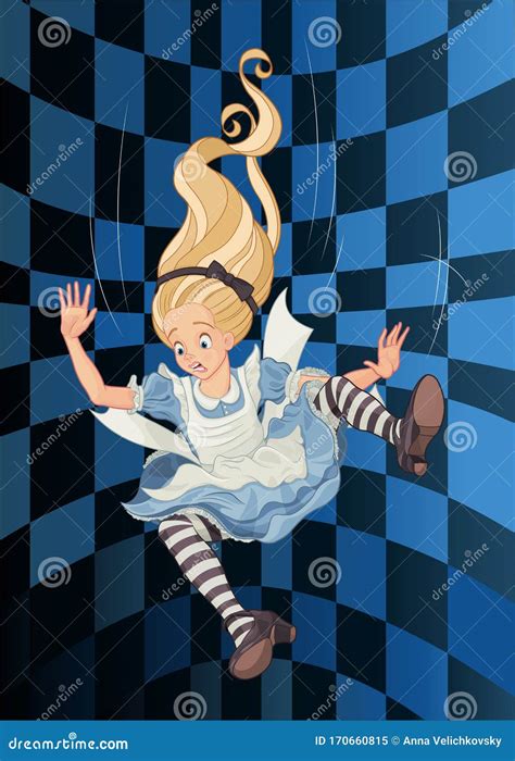 Falling Alice Stock Vector Illustration Of Rabbit Wonderland 170660815