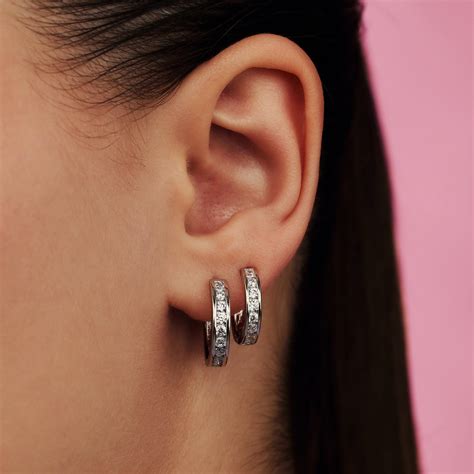 Selected Jewels Mila Eva 925 Sterling Silver Hoop Earrings Sj360060