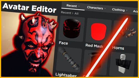 How To Make The Best Darth Maul Avatar On Roblox Youtube