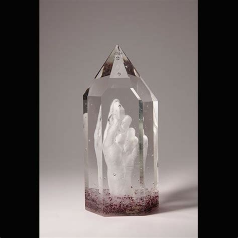 Crystal With Hand By Littleton Vogel 16 H X 7 10 W X 5 D Ruby And Clear Cast Glass Available At