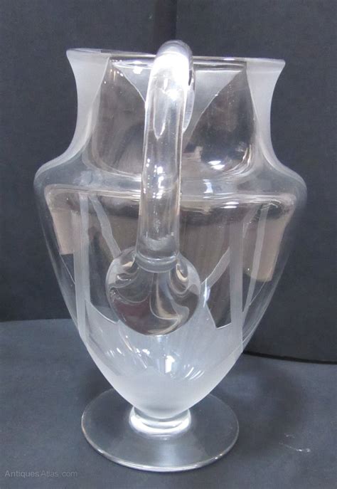 Antiques Atlas Edwardian Cut And Etched Glass Water Jug