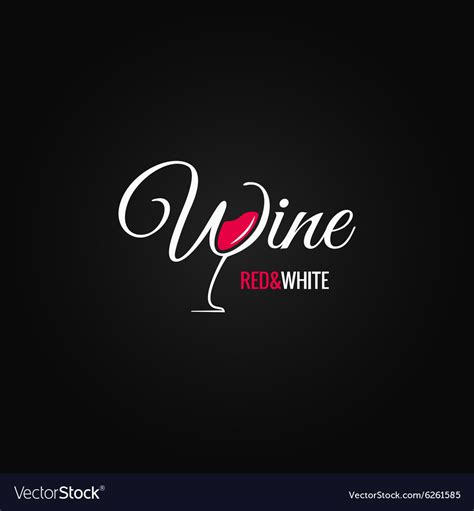Wine Glass Logo Design Background Royalty Free Vector Image